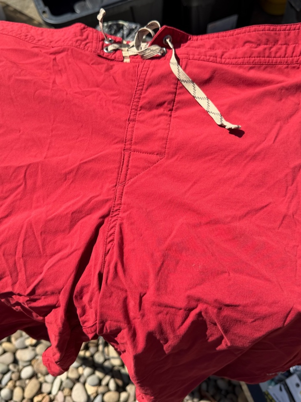 Patagonia Men's Red Athletic Swim/Board Shorts with Drawstring